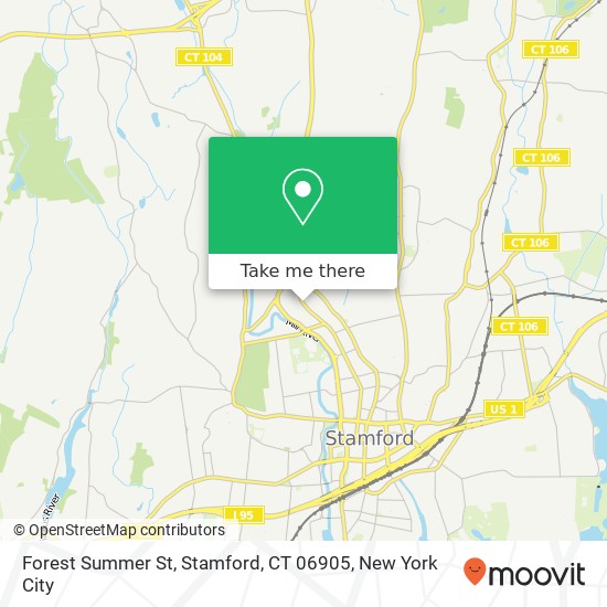 Mapa de Forest Summer St, Stamford, CT 06905