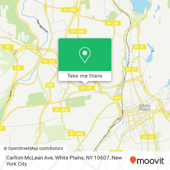 Carlton McLean Ave, White Plains, NY 10607 map