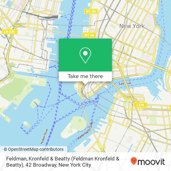 Mapa de Feldman, Kronfeld & Beatty (Feldman Kronfeld & Beatty), 42 Broadway