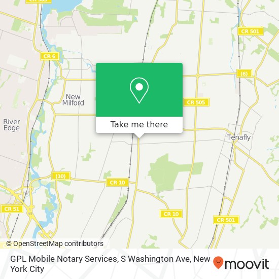 Mapa de GPL Mobile Notary Services, S Washington Ave