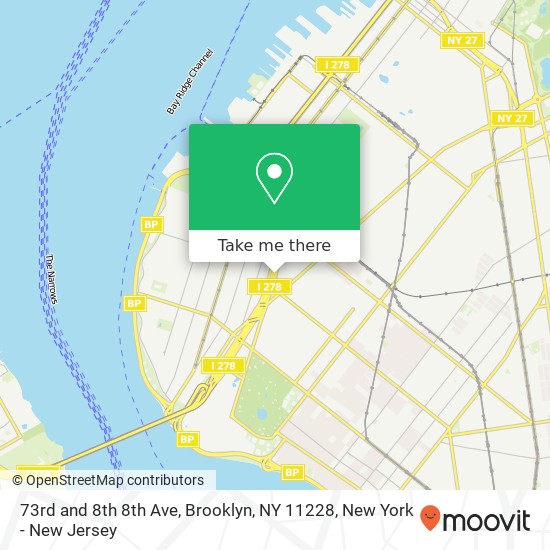 73rd and 8th 8th Ave, Brooklyn, NY 11228 map