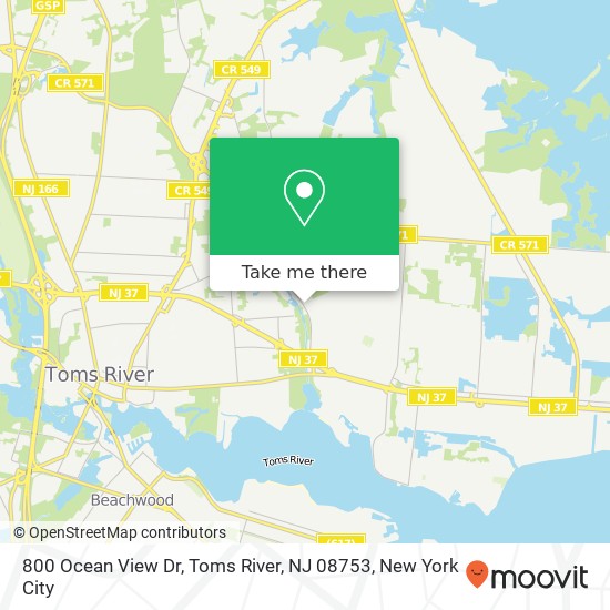 800 Ocean View Dr, Toms River, NJ 08753 map