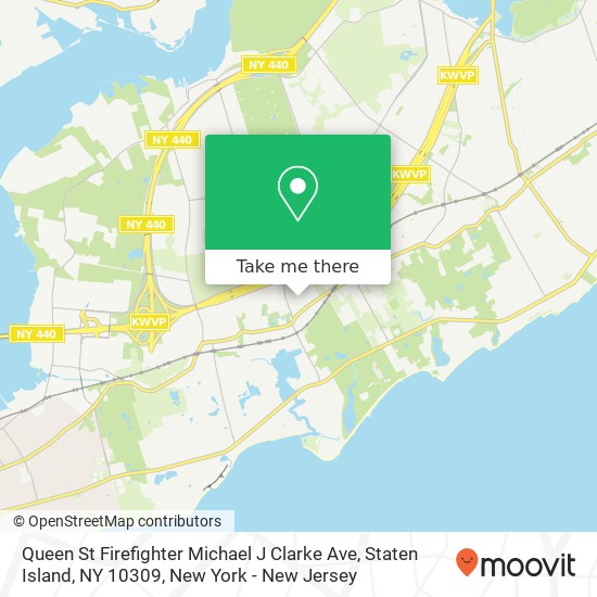 Queen St Firefighter Michael J Clarke Ave, Staten Island, NY 10309 map