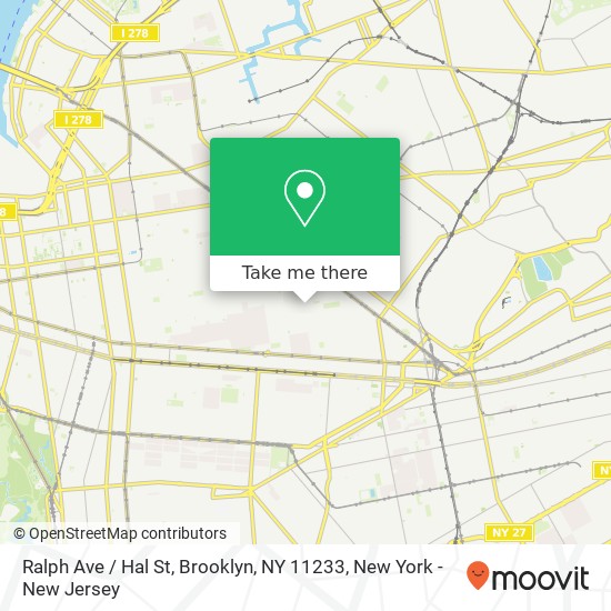 Ralph Ave / Hal St, Brooklyn, NY 11233 map