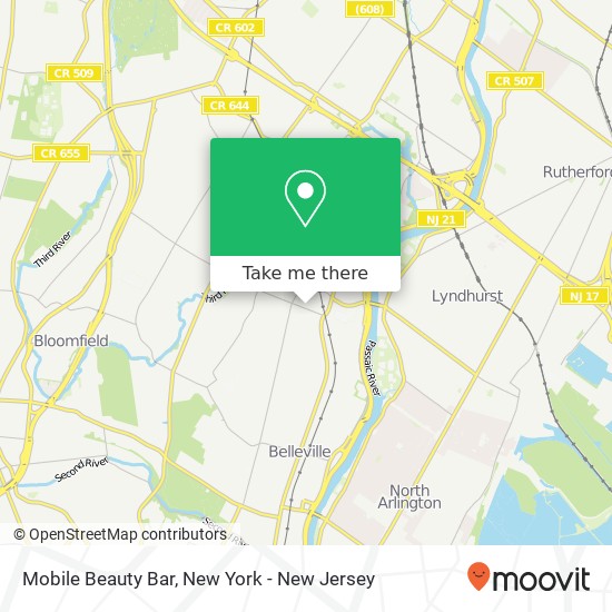Mobile Beauty Bar map