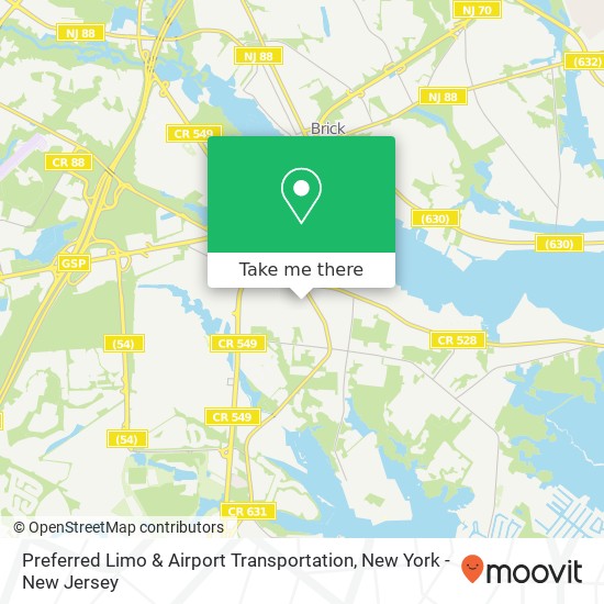 Preferred Limo & Airport Transportation map