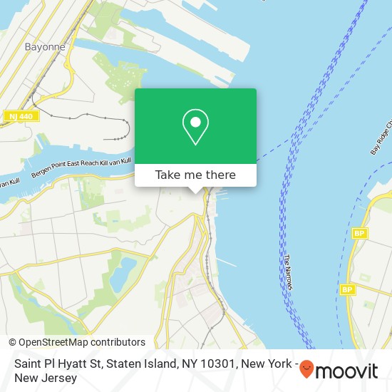 Mapa de Saint Pl Hyatt St, Staten Island, NY 10301
