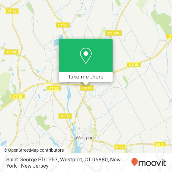 Mapa de Saint George Pl CT-57, Westport, CT 06880