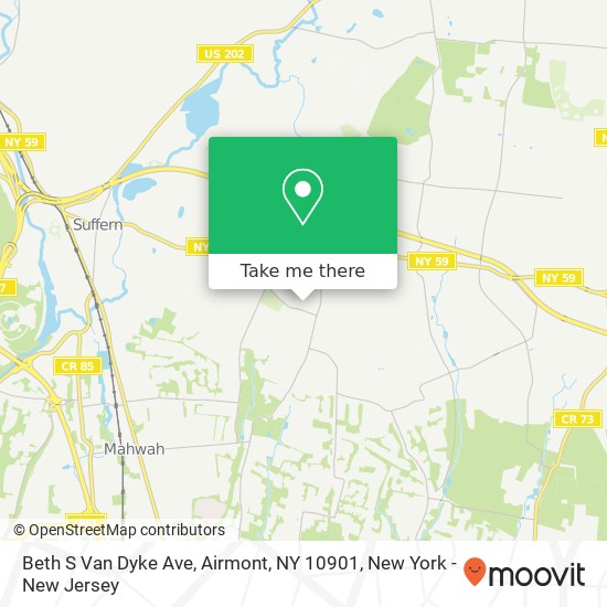 Beth S Van Dyke Ave, Airmont, NY 10901 map