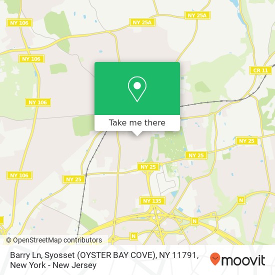 Mapa de Barry Ln, Syosset (OYSTER BAY COVE), NY 11791