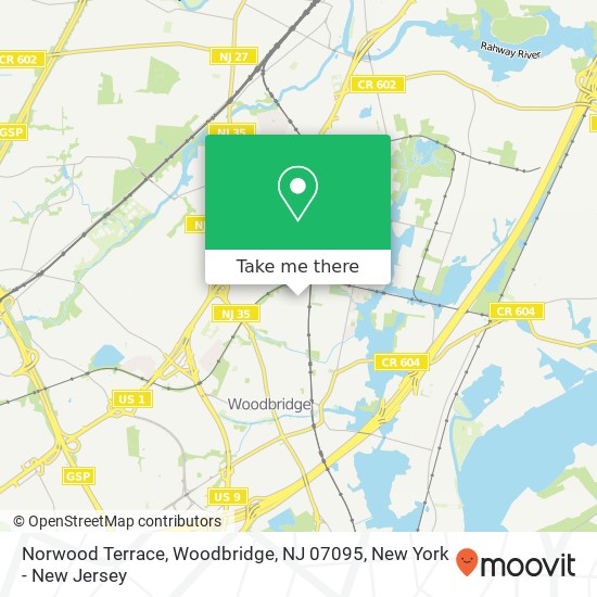 Mapa de Norwood Terrace, Woodbridge, NJ 07095