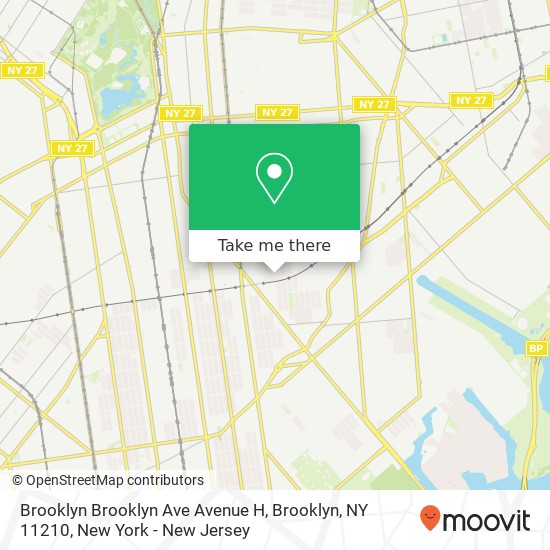 Mapa de Brooklyn Brooklyn Ave Avenue H, Brooklyn, NY 11210