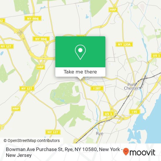 Mapa de Bowman Ave Purchase St, Rye, NY 10580