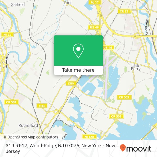 319 RT-17, Wood-Ridge, NJ 07075 map