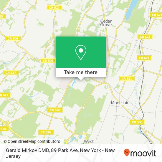 Mapa de Gerald Mirkov DMD, 89 Park Ave