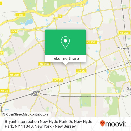 Mapa de Bryant intersection New Hyde Park Dr, New Hyde Park, NY 11040