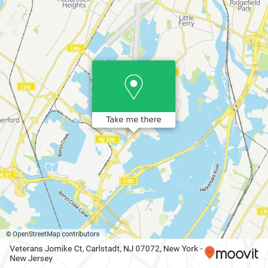 Mapa de Veterans Jomike Ct, Carlstadt, NJ 07072