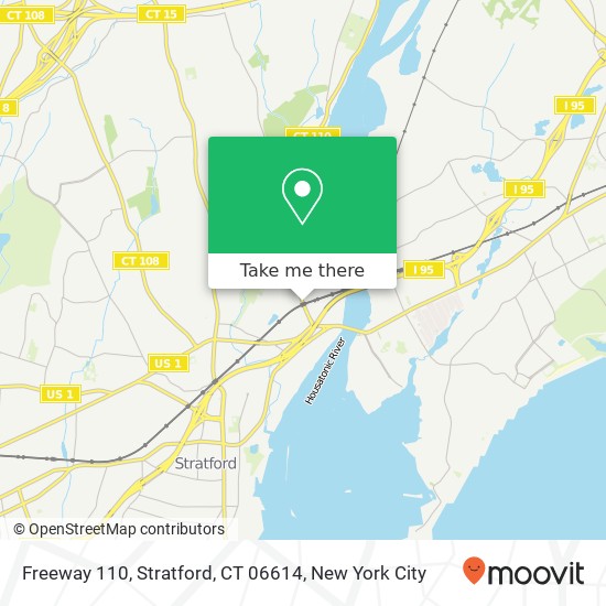 Mapa de Freeway 110, Stratford, CT 06614