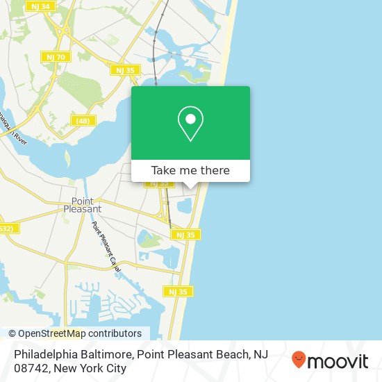 Philadelphia Baltimore, Point Pleasant Beach, NJ 08742 map