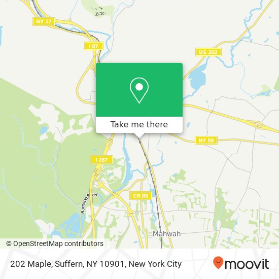 Mapa de 202 Maple, Suffern, NY 10901