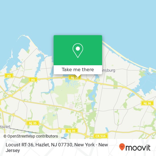 Mapa de Locust RT-36, Hazlet, NJ 07730