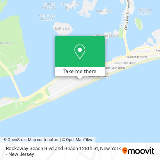 Rockaway Beach Blvd and Beach 128th St map