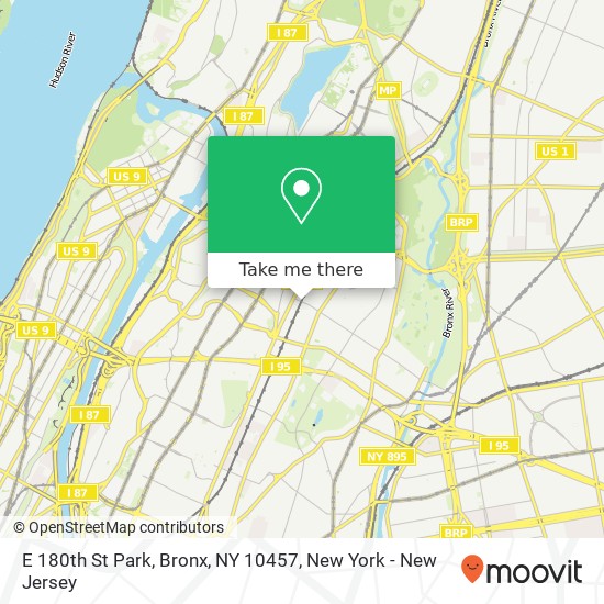 E 180th St Park, Bronx, NY 10457 map