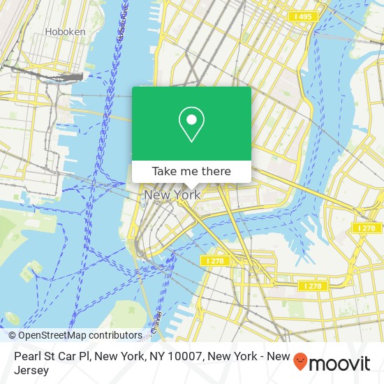 Pearl St Car Pl, New York, NY 10007 map
