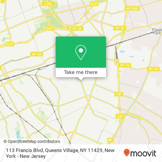 Mapa de 113 Francis Blvd, Queens Village, NY 11429