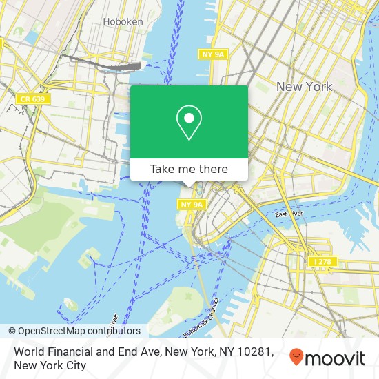 Mapa de World Financial and End Ave, New York, NY 10281