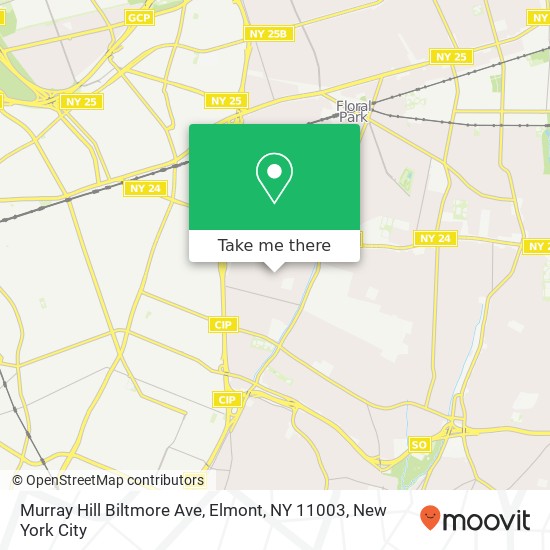 Mapa de Murray Hill Biltmore Ave, Elmont, NY 11003