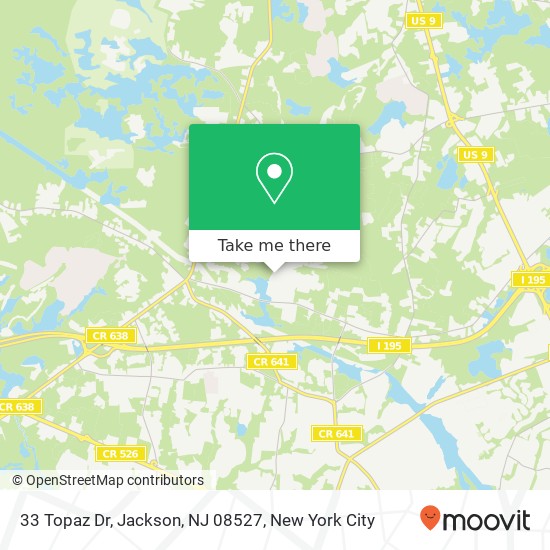 33 Topaz Dr, Jackson, NJ 08527 map