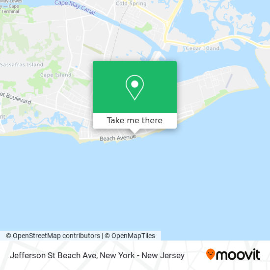 Jefferson St Beach Ave map