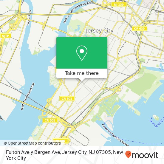 Fulton Ave y Bergen Ave, Jersey City, NJ 07305 map