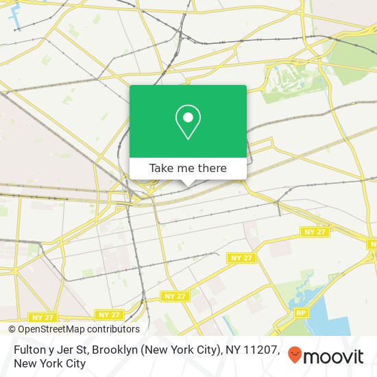 Mapa de Fulton y Jer St, Brooklyn (New York City), NY 11207