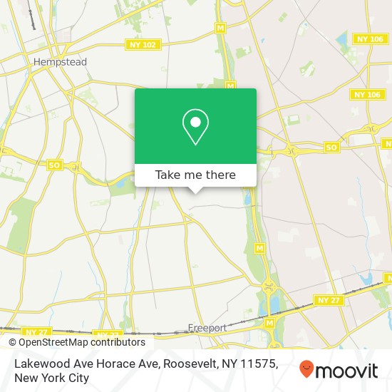 Lakewood Ave Horace Ave, Roosevelt, NY 11575 map