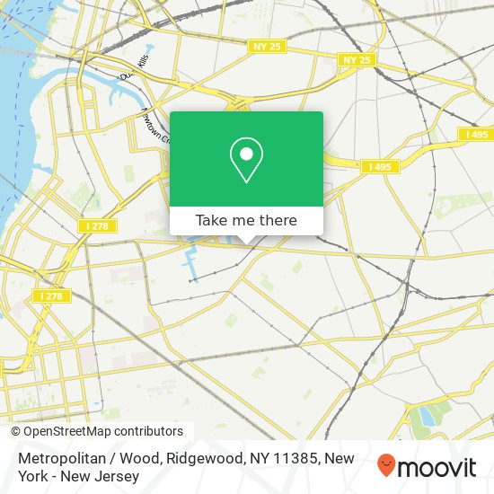 Mapa de Metropolitan / Wood, Ridgewood, NY 11385