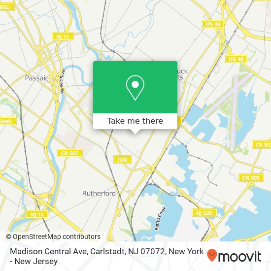 Madison Central Ave, Carlstadt, NJ 07072 map