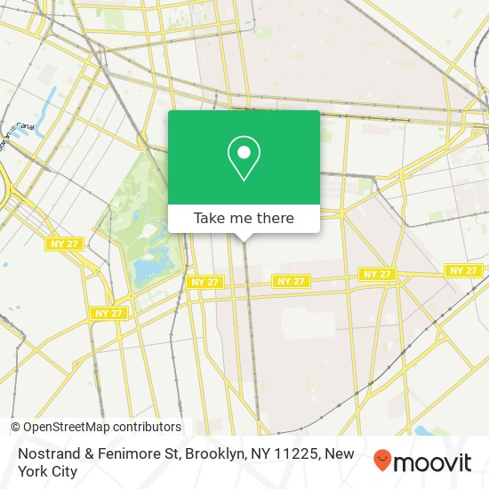 Mapa de Nostrand & Fenimore St, Brooklyn, NY 11225