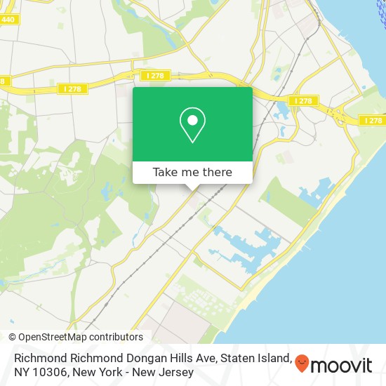 Mapa de Richmond Richmond Dongan Hills Ave, Staten Island, NY 10306