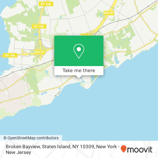 Mapa de Broken Bayview, Staten Island, NY 10309