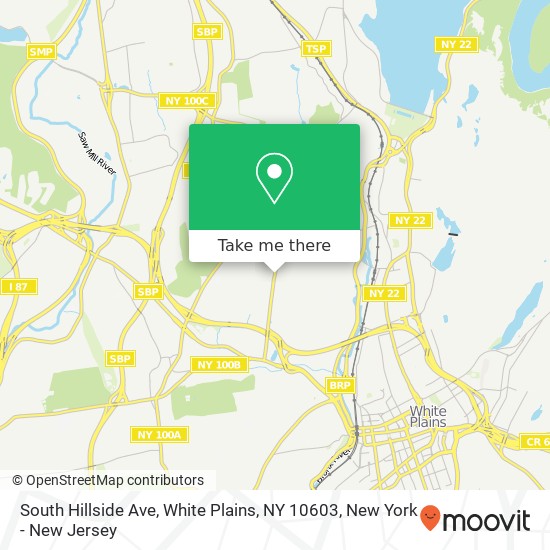 Mapa de South Hillside Ave, White Plains, NY 10603