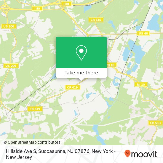 Hillside Ave S, Succasunna, NJ 07876 map