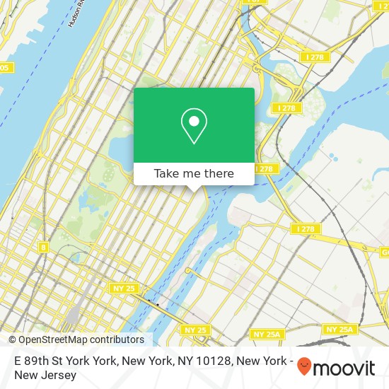 E 89th St York York, New York, NY 10128 map