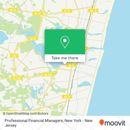 Professional Financial Managers map