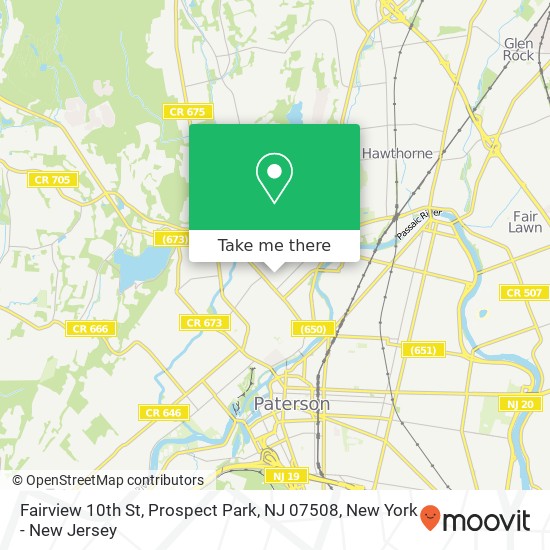 Mapa de Fairview 10th St, Prospect Park, NJ 07508