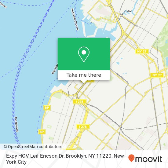 Mapa de Expy HOV Leif Ericson Dr, Brooklyn, NY 11220
