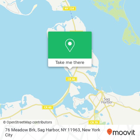 76 Meadow Brk, Sag Harbor, NY 11963 map