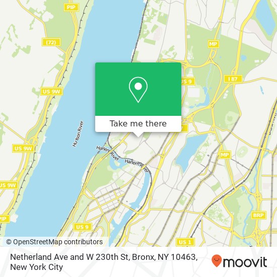 Mapa de Netherland Ave and W 230th St, Bronx, NY 10463