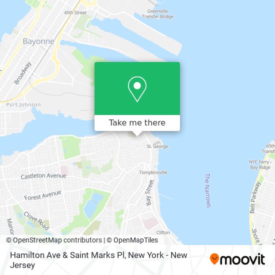 Hamilton Ave & Saint Marks Pl map